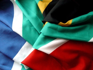 The South African flag represents a new democracy